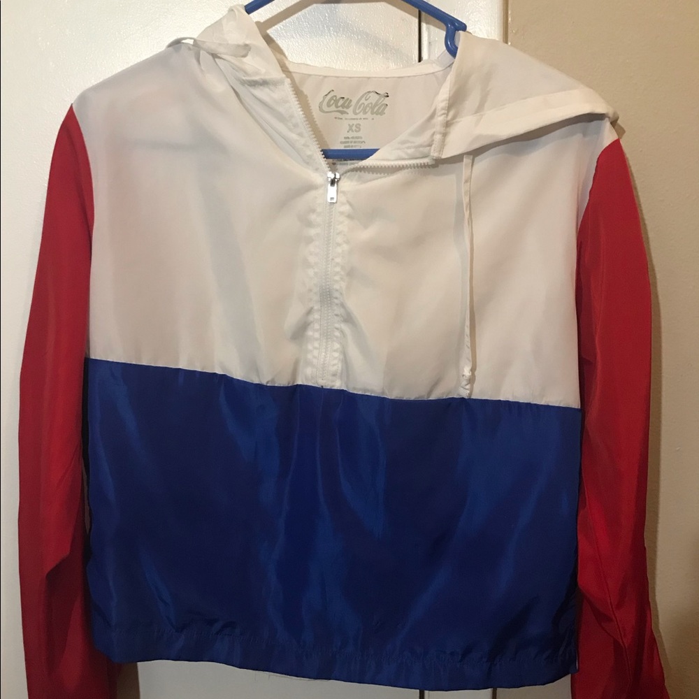 Coca Cola cropped windbreaker
